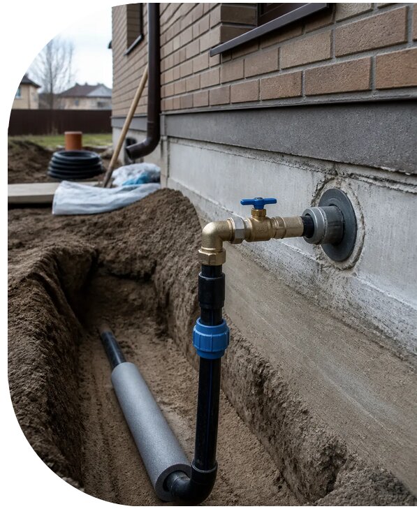 Устройство ввода водопровода в дом в Волгограде от 8832 р. | АПаруса-Влг